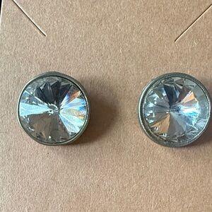 Vintage Sparkling Crystal Stud Earrings